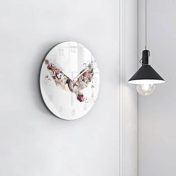 Wanduhr glas rund Abstrakte Ansicht