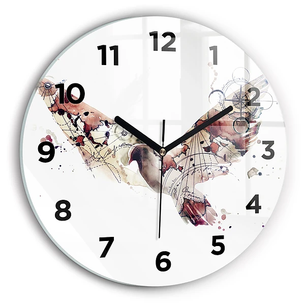 Wanduhr glas rund Abstrakte Ansicht