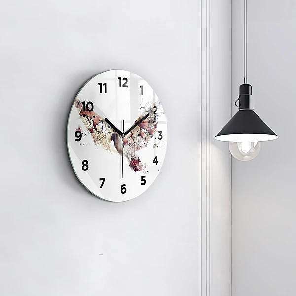 Wanduhr glas rund Abstrakte Ansicht