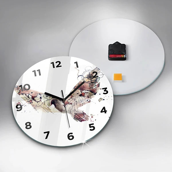 Wanduhr glas rund Abstrakte Ansicht