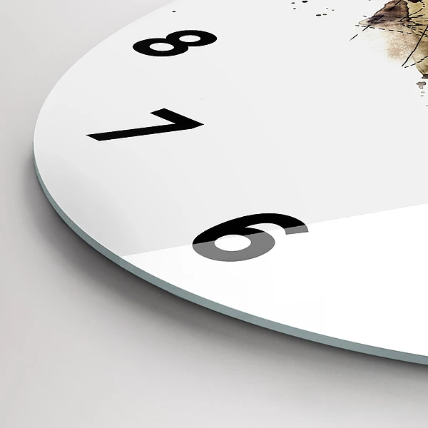 Wanduhr glas rund Abstrakte Ansicht