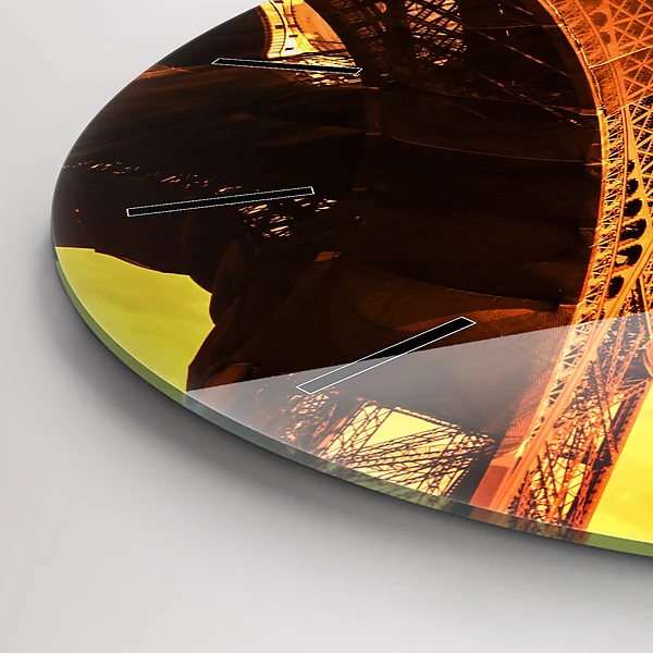 Wanduhr rund Eiffelturm in Paris