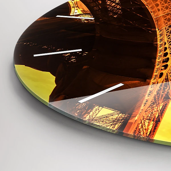 Wanduhr rund Eiffelturm in Paris
