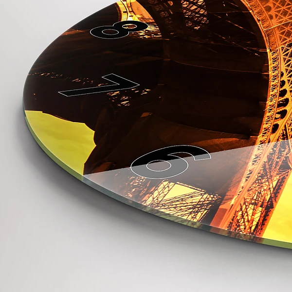 Wanduhr rund Eiffelturm in Paris