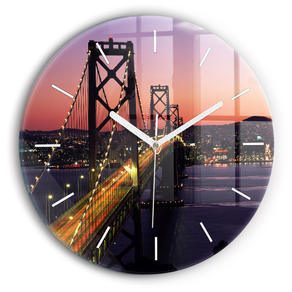 Wanduhr rund Sonnenuntergang in den USA