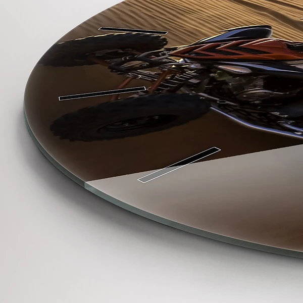 Wanduhr rund mit motiv Quad in der Wüste