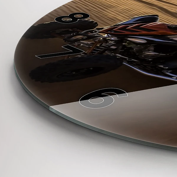 Wanduhr rund mit motiv Quad in der Wüste