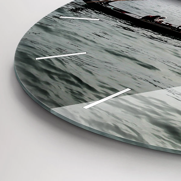 Wanduhr rund Venedig Gondel