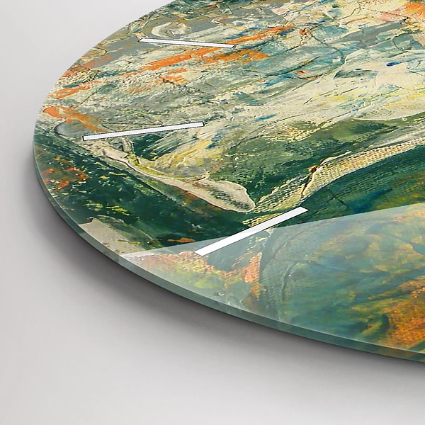 Wanduhr glas rund Bemalte Elefantenhaltung