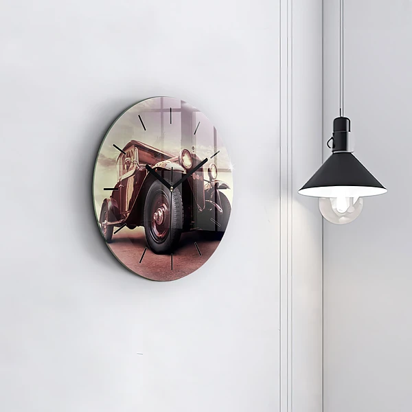Wanduhr rund mit motiv Oldtimer