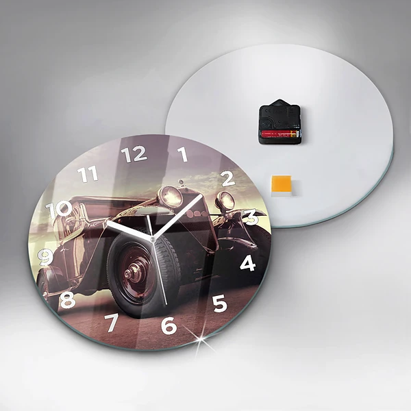 Wanduhr rund mit motiv Oldtimer
