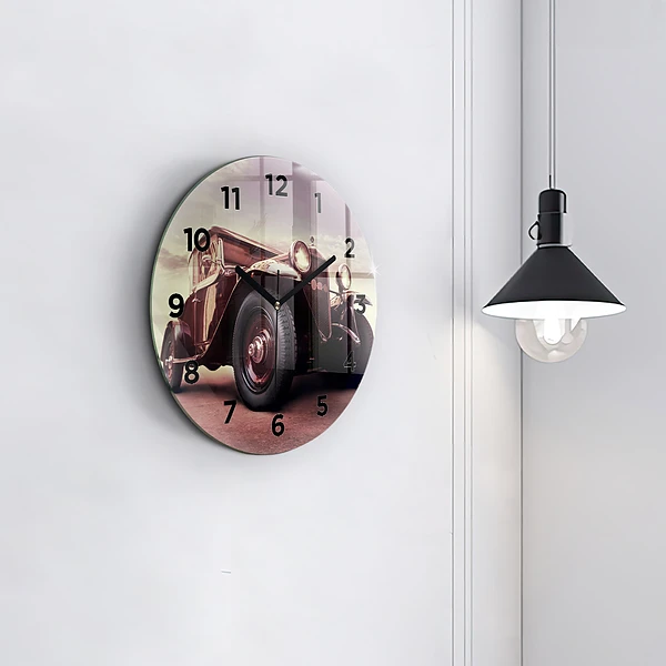 Wanduhr rund mit motiv Oldtimer