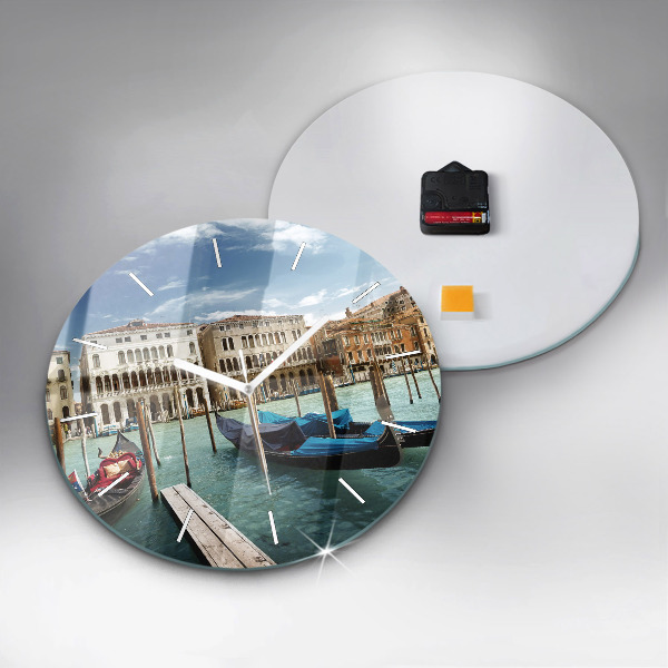 Wanduhr rund Gondeln Venedig Italien