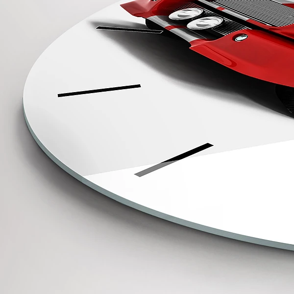 Wanduhr rund Sportwagen
