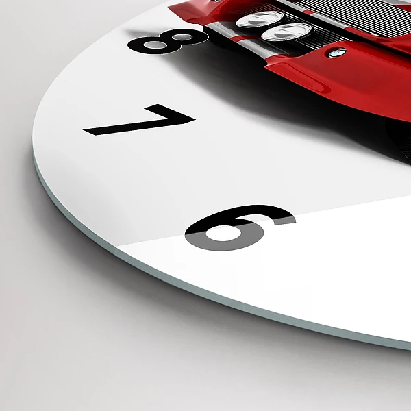 Wanduhr rund Sportwagen