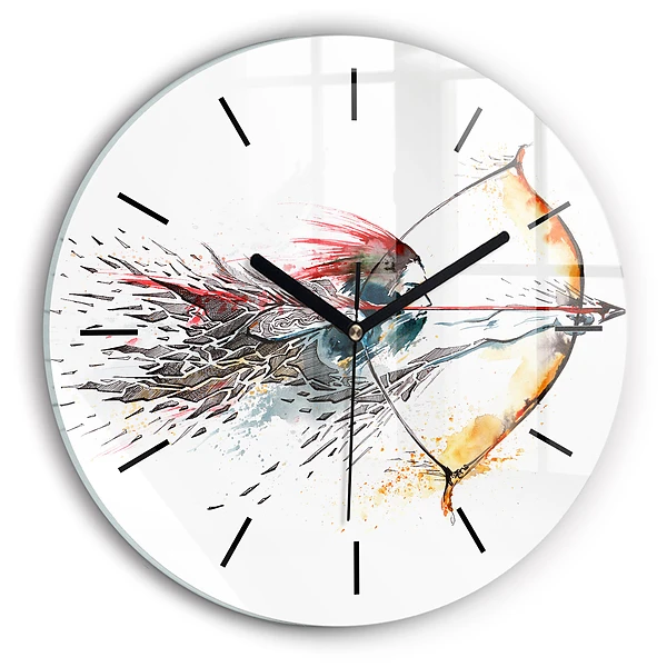 Wanduhr rund mit motiv Ein Krieger bei der Jagd
