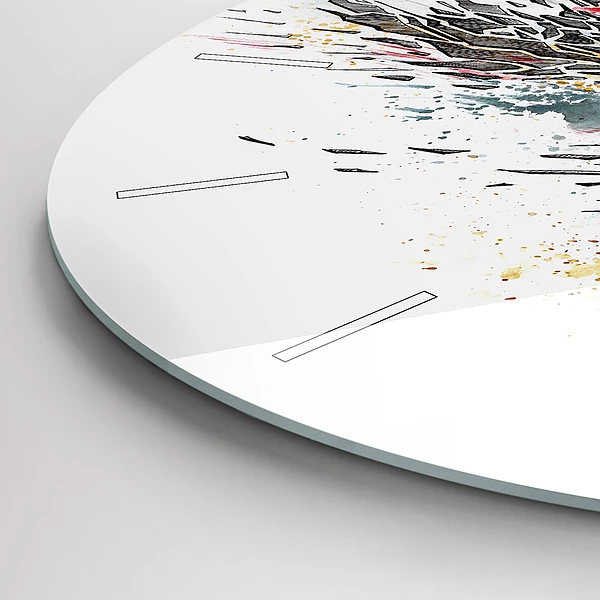 Wanduhr rund mit motiv Ein Krieger bei der Jagd