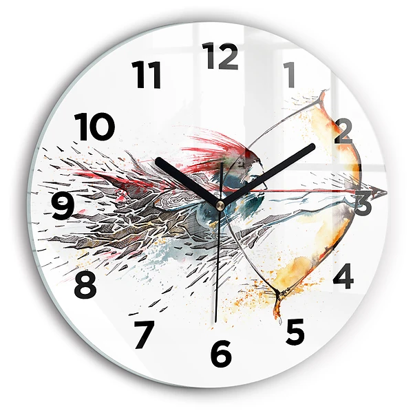 Wanduhr rund mit motiv Ein Krieger bei der Jagd
