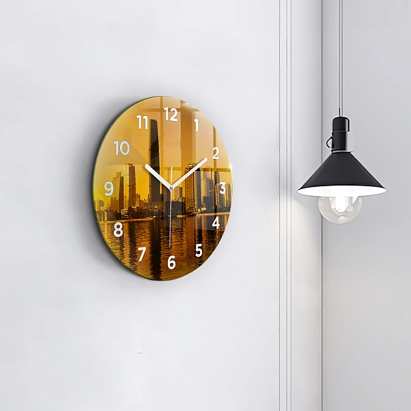 Wanduhr glas rund Zhujiang-Fluss China