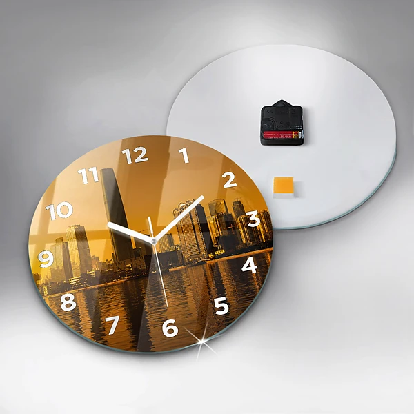 Wanduhr glas rund Zhujiang-Fluss China