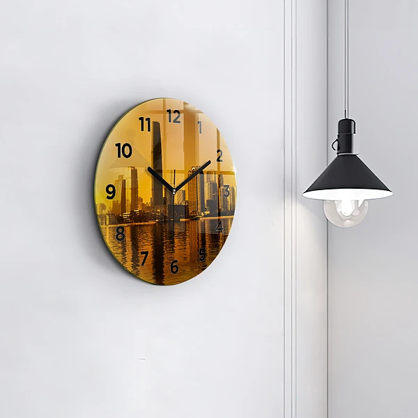 Wanduhr glas rund Zhujiang-Fluss China