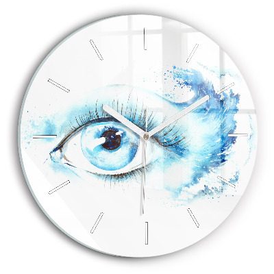 Wanduhr glas rund Auge des Meeres