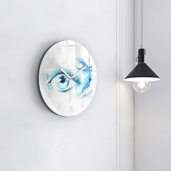 Wanduhr glas rund Auge des Meeres
