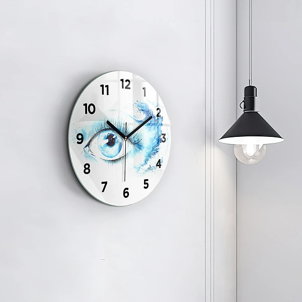 Wanduhr glas rund Auge des Meeres
