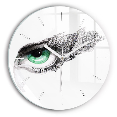 Wanduhr rund Abstraktes Auge eines Mannes