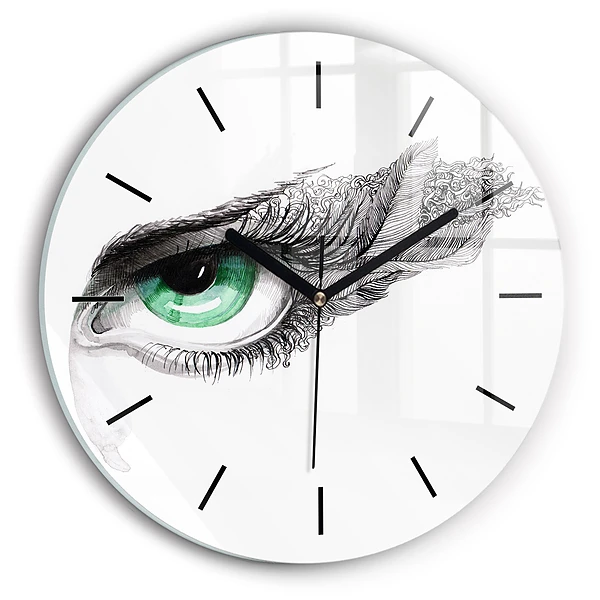 Wanduhr rund Abstraktes Auge eines Mannes