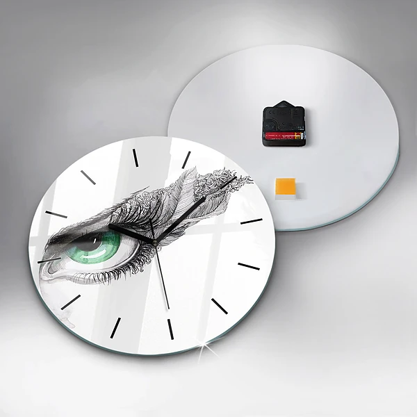 Wanduhr rund Abstraktes Auge eines Mannes