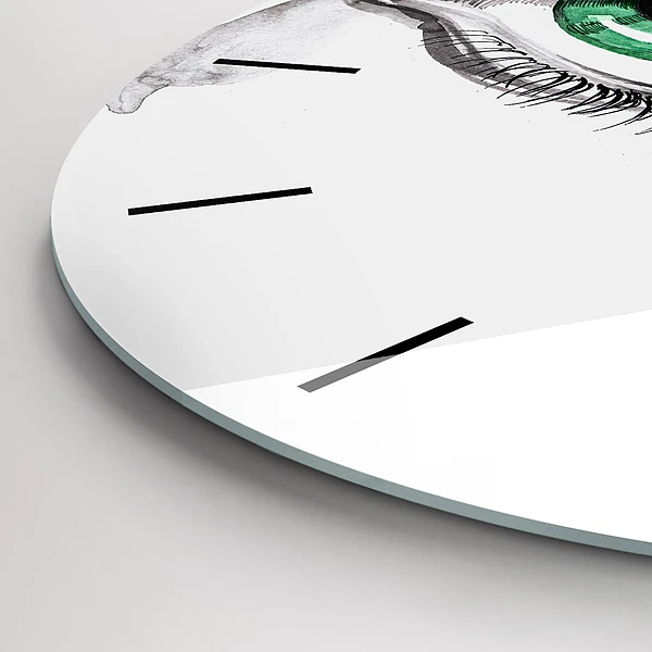 Wanduhr rund Abstraktes Auge eines Mannes