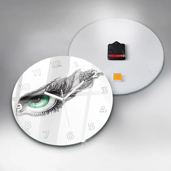 Wanduhr rund Abstraktes Auge eines Mannes