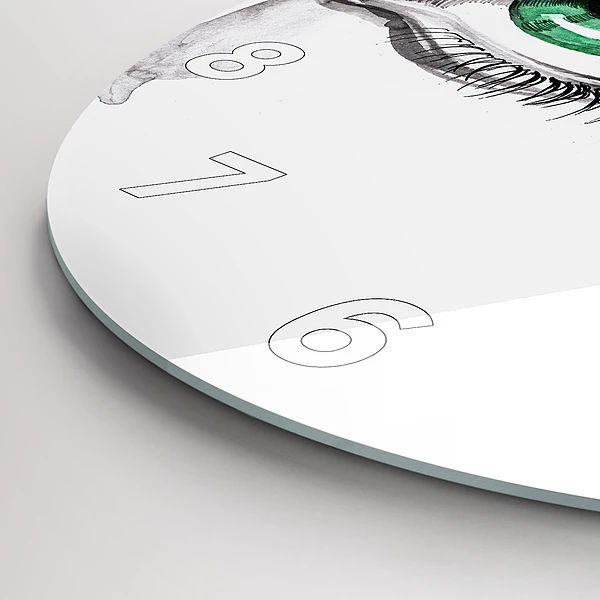 Wanduhr rund Abstraktes Auge eines Mannes
