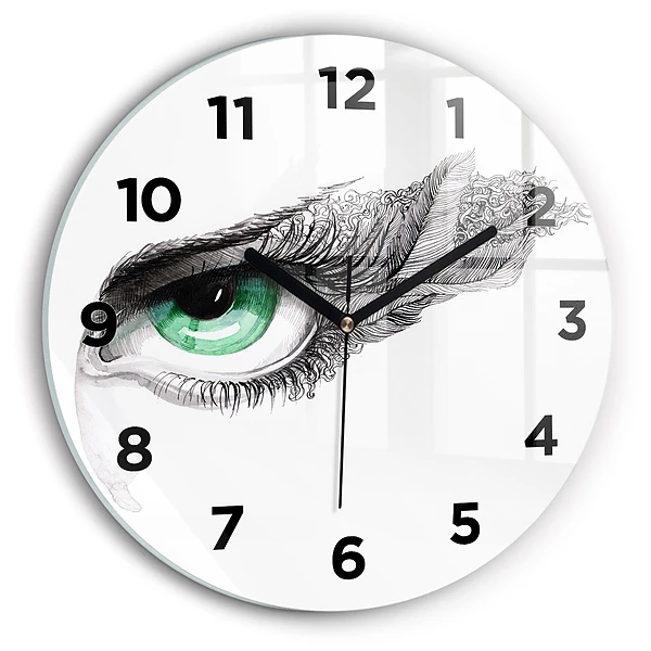 Wanduhr rund Abstraktes Auge eines Mannes