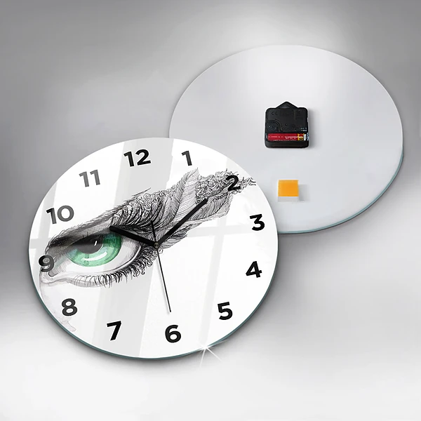 Wanduhr rund Abstraktes Auge eines Mannes