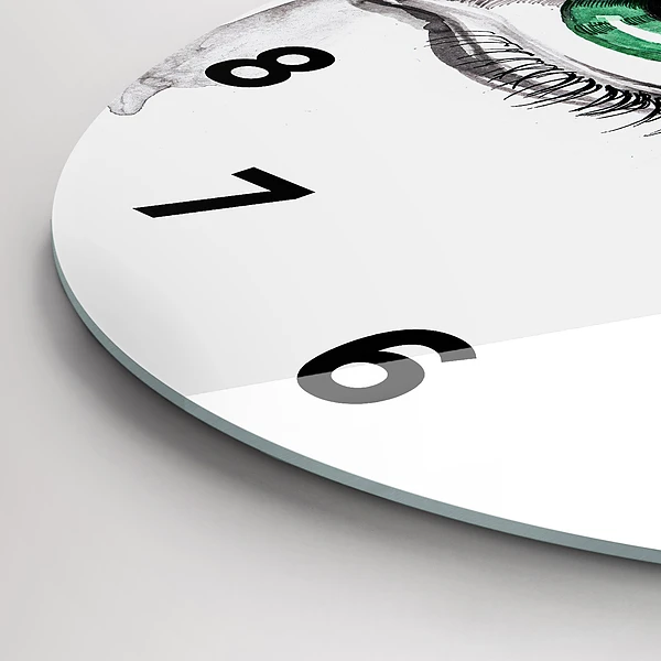 Wanduhr rund Abstraktes Auge eines Mannes