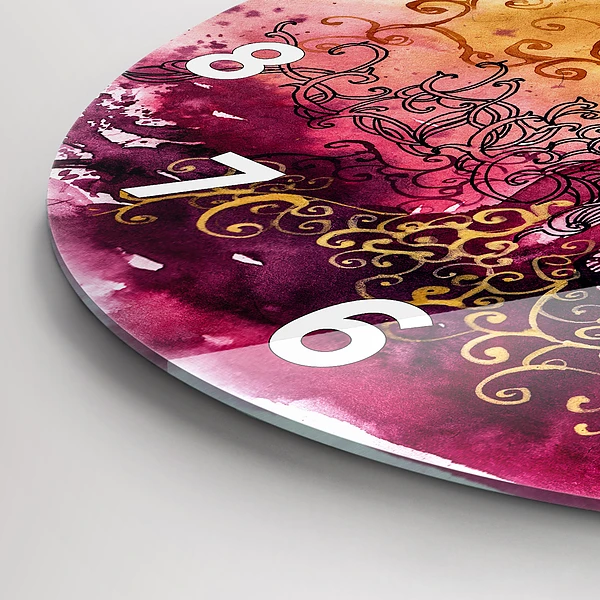 Wanduhr rund mit motiv Aquarell eines verliebten Paares