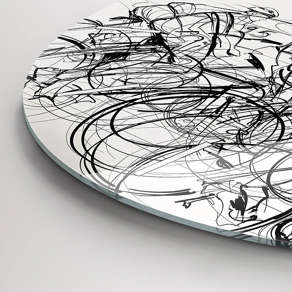 Wanduhr rund mit motiv Zeichnung eines Radrennens