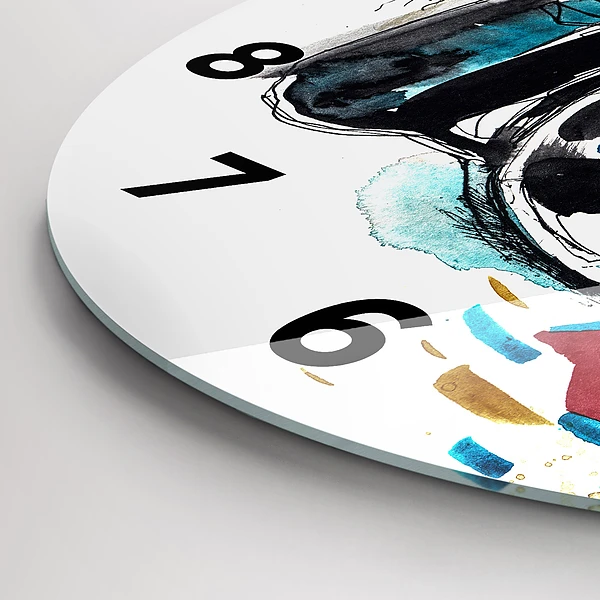 Wanduhr rund Fotografin mit Kamera