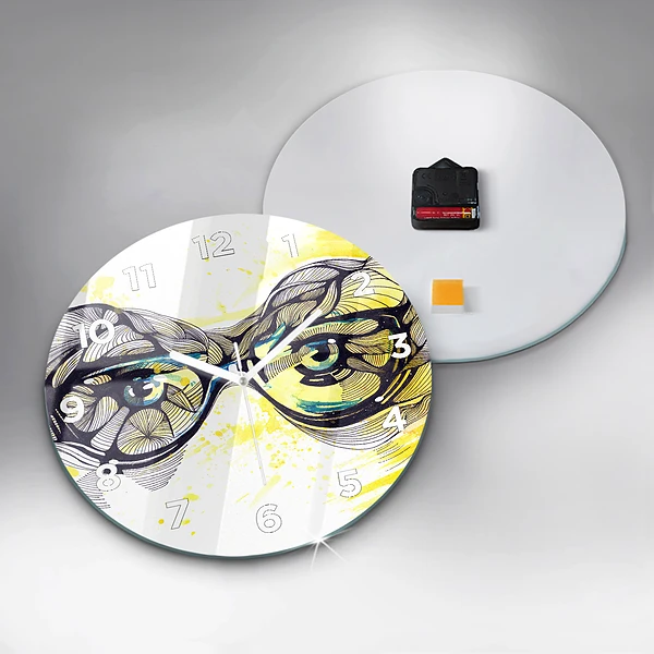Wanduhr rund mit motiv Sonnenbrille