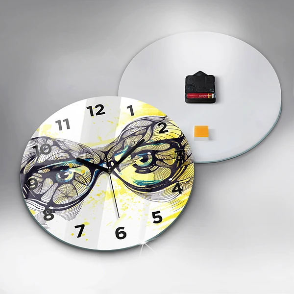 Wanduhr rund mit motiv Sonnenbrille
