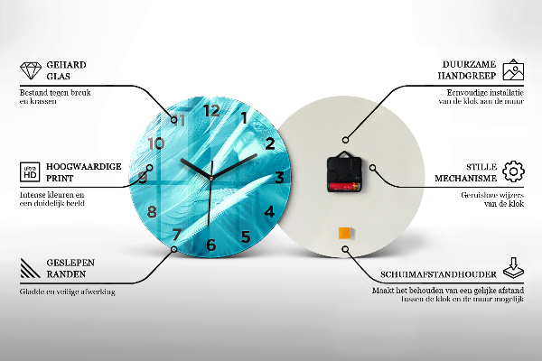 Wanduhr rund mit motiv Illustration eines Kopfhörers