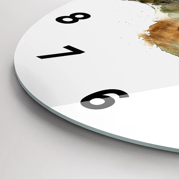 Wanduhr glas rund Vogel-Buch