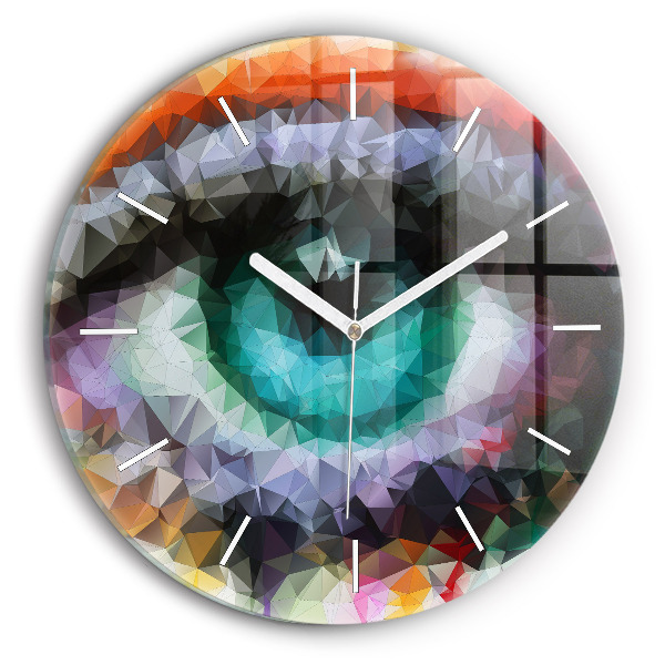 Wanduhr rund Farbiges menschliches Auge