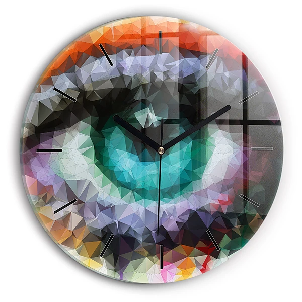 Wanduhr rund Farbiges menschliches Auge