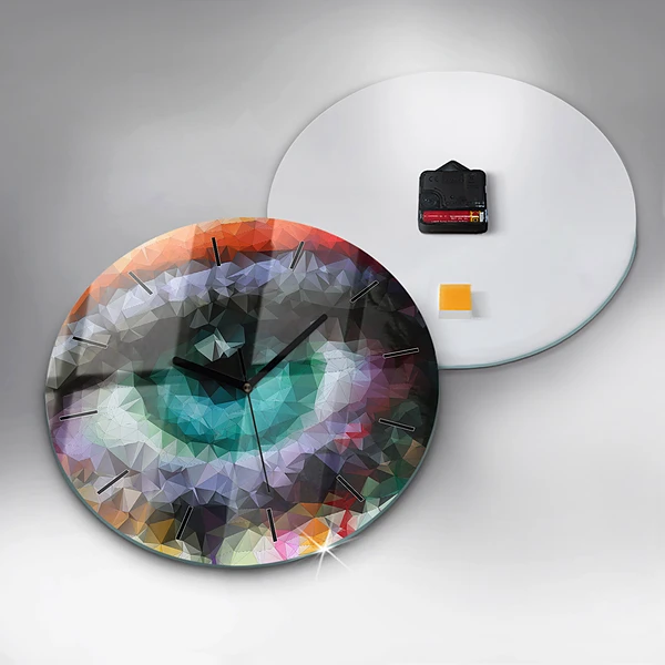 Wanduhr rund Farbiges menschliches Auge