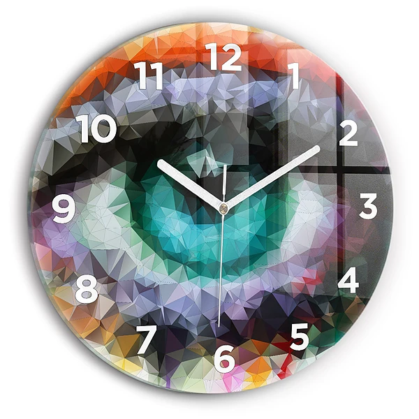 Wanduhr rund Farbiges menschliches Auge