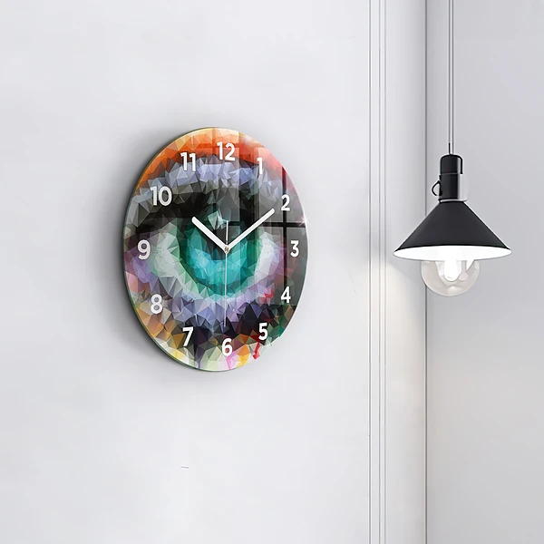 Wanduhr rund Farbiges menschliches Auge