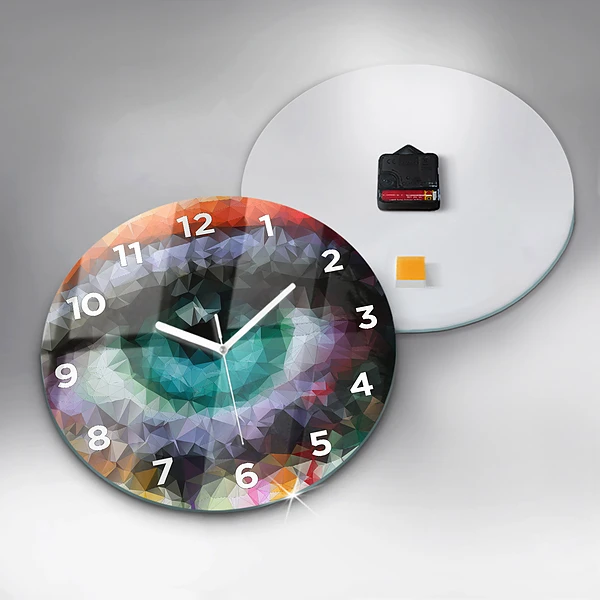 Wanduhr rund Farbiges menschliches Auge